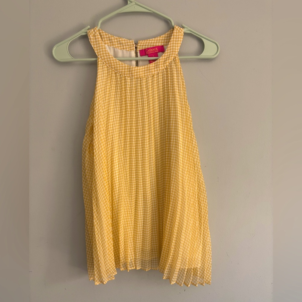 Catherine Malandrino Yellow Flowy Sleeveless Tank Top – Size S